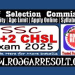 Combined Higher Secondary (10+2) Level Examination, 2025
